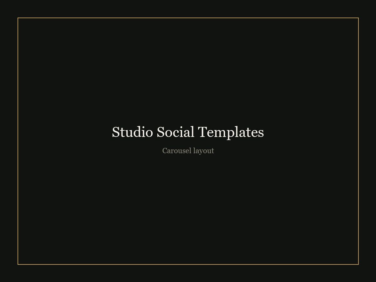 Social template, carousel